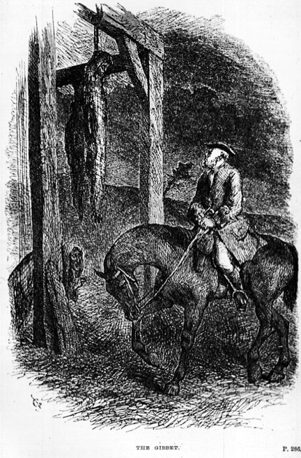 'The Gibbet' by George Cruikshank, Rookwood 4th edition (1835)